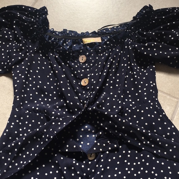 Blue/white polka dotted dress - Picture 6 of 14